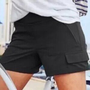 Athleta Chelsea Cargo Shorts High Rise Black Size 8